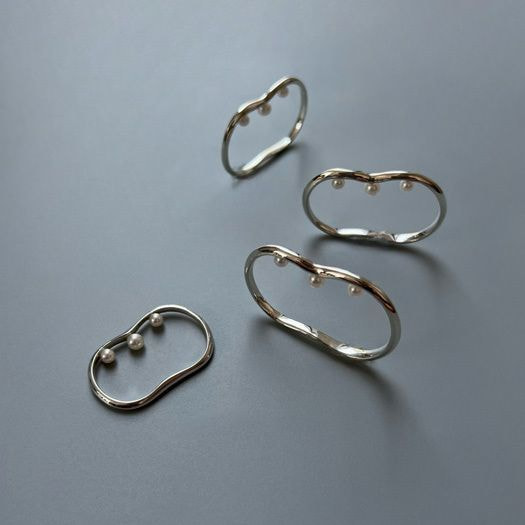 Pearl Double Finger Ringの画像