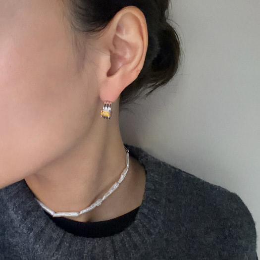 オレンいろのピアス